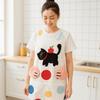 Cartoon Waterproof Apron Polyester Cooking Vest Apron Practical Oil Proof Apron  Apartment