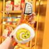 Exquisite Cute Pet Plush Panda & Pink Rabbit Swiss Roll Keychain - Perfect Backpack Gift for Girls & Students