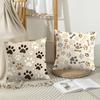 Paw Pattren Cushion Cover Soft Plush Fabric Double-Sided Printed Sofa Cushion Cover For All Seasons Home Decor Gift