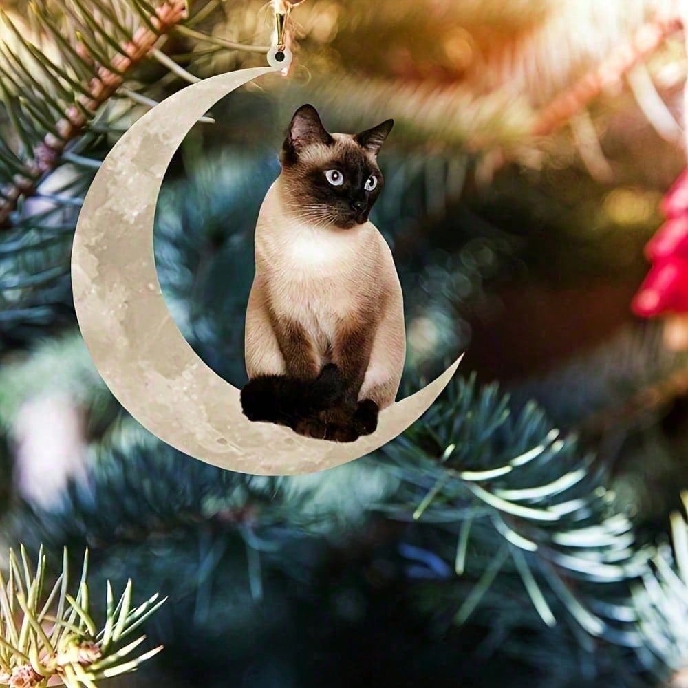 1 Pet Cat Theme Decoration – Cat Lover Gift for Home & Car, Functions as Hanging Ornament, Keychain & Home Decor