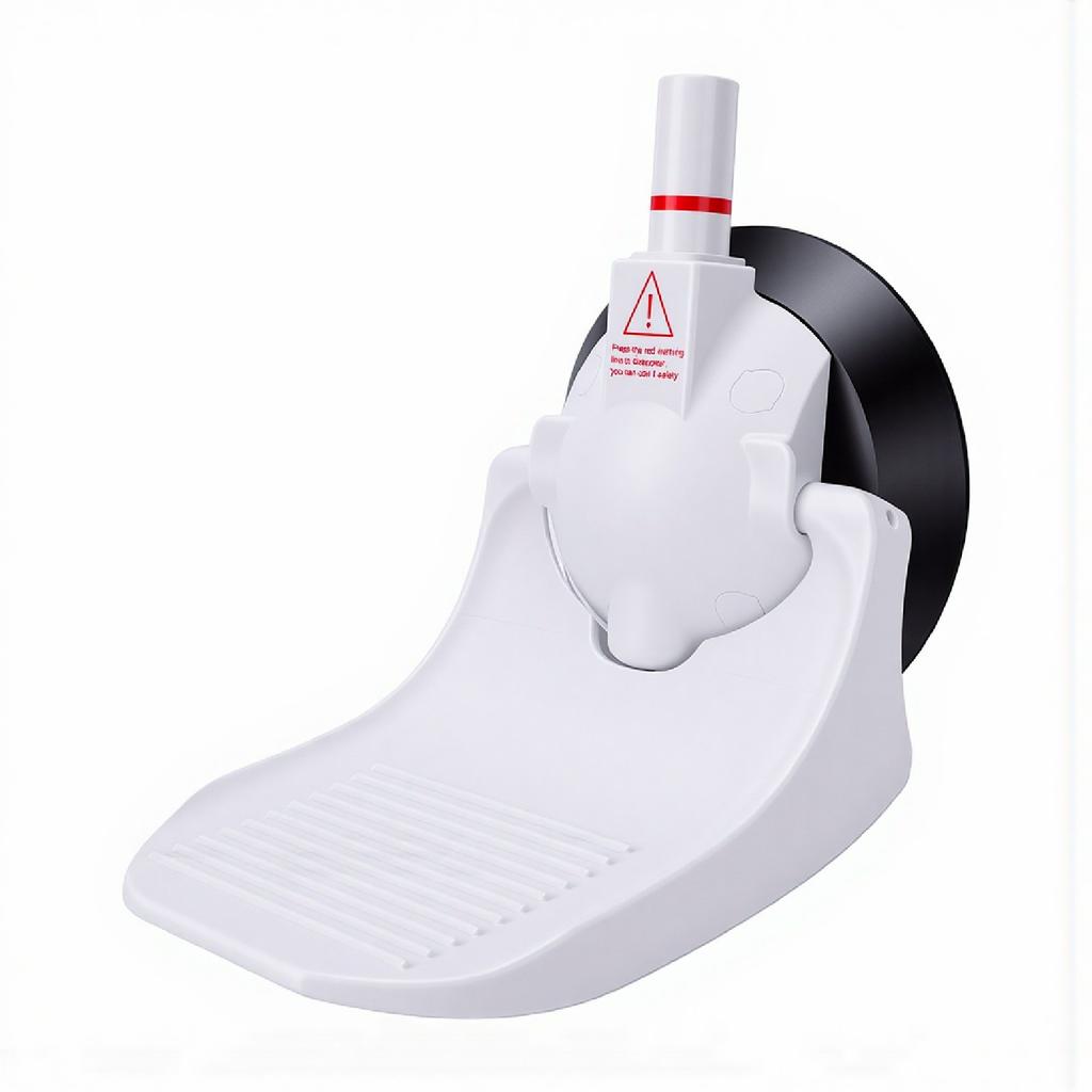 5 Inch Shower Foot Rest with Suction Cup for Shaving Legs Anti Slip Shower Pedal No Drilling with Safety Red Line