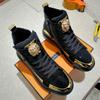 Fashion Men's Diamond Casual Shoes High Quality Riveted High Top Suede Zipper Sneakers Zapatos Hombre A7