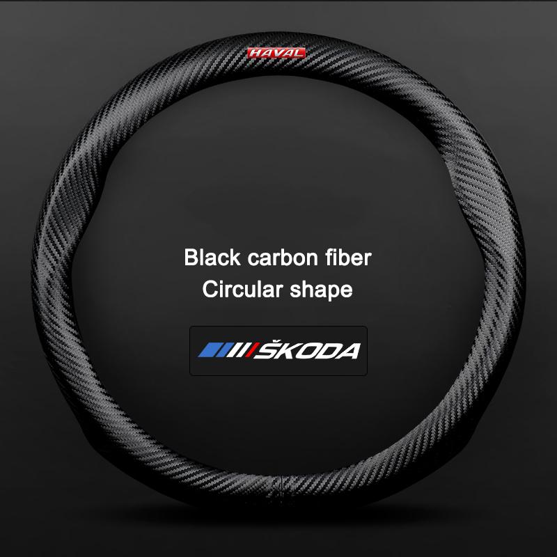 For Haval H1 H2 H3 H4 H5 F7X H6 H7 H9 GMW M4 M6 F7 F50 C50 2011-2023 Jolion Carbon Fiber Leather 38CM Car Steering Wheel Cover