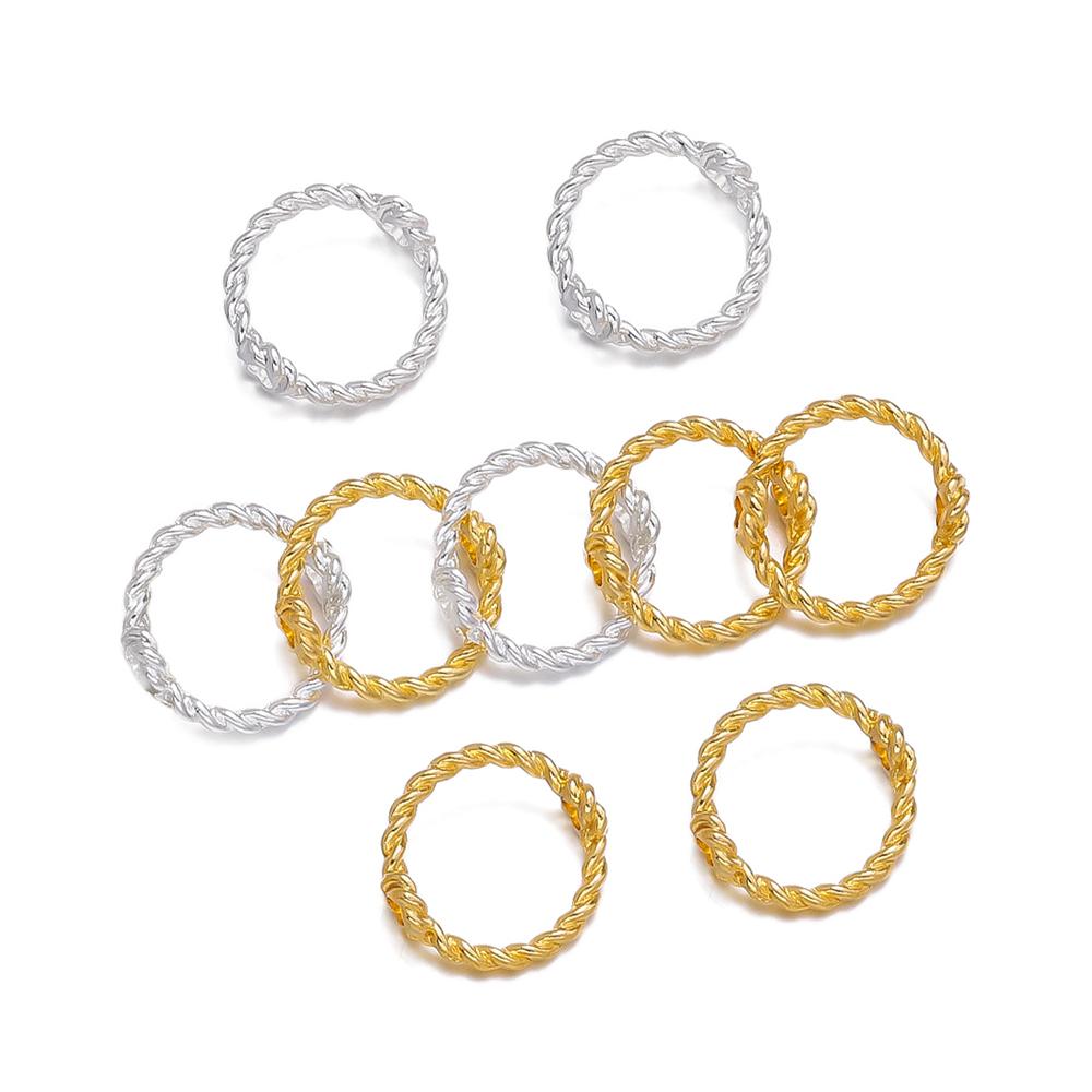 50pcs/lot Lace Connect Beads Frame Bead Ring DIY Handmade String Bead Hollow Loose Spacer Beads For Jewelry Accessories
