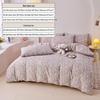 Elegant High-Weight Knit Cotton Floral Four-Piece Bedding Set – Skin-Friendly, Available In Single/Double Sizes.