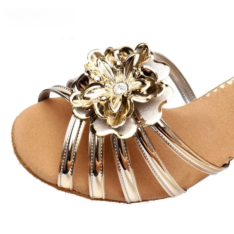 New Latin Dance Shoe Ladies Dancing Shoes Flower Soft Soles Ballroom Tango Salsa Dancing Shoe Girl Adults Shoes
