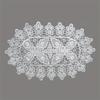 Oval Flowers Embroidery White Bed Table Runner Flag Cloth Cover Kitchen Wedding Christmas Table Decoration and Accessories