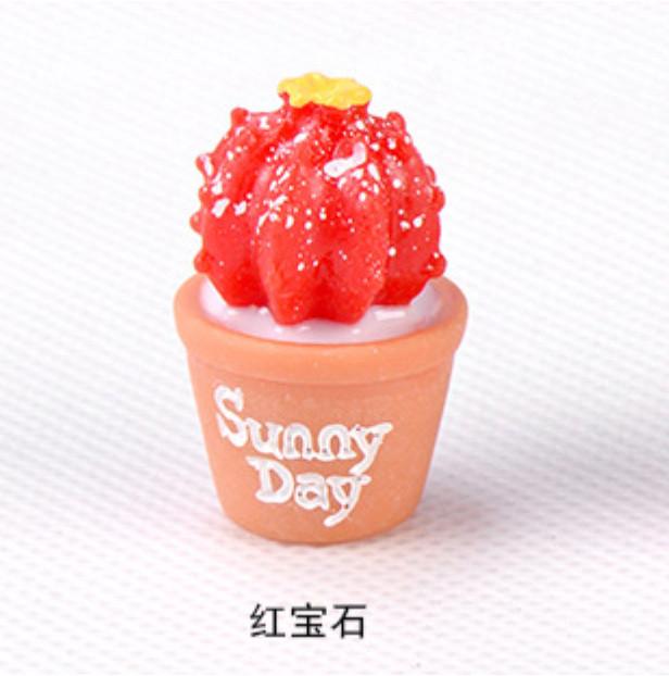 Charming Resin Miniature Succulent Moss Garden Ornaments Diy Desktop Decorations