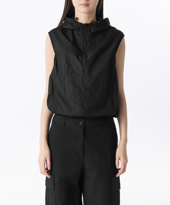 Musinsa Standard Woman Women'S Hooded Windbreaker Vest [Black]