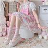 Lovely Girls Lolita Sweet Bowknots Platform Shoes,Students Cute Small Bell Heart Shaped Straps Flat Elevator Shoes Mary Janes