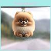 Adorable Acrylic Christmas Dog Car Hanging Ornament Cute Cartoon Style Interior Decoration