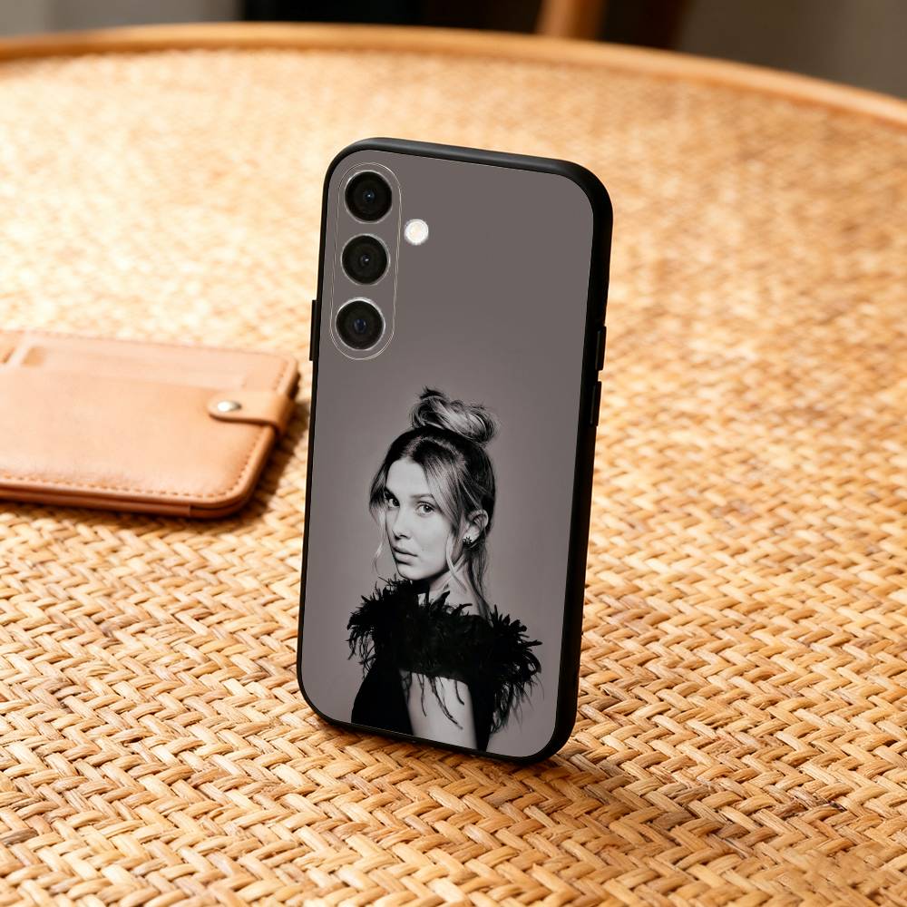 

M-Millie B-Bobby Brown Phone Case For Samsung A73,72,71,53,52,51,22,91,80, Soft Black Cover Samsung a11