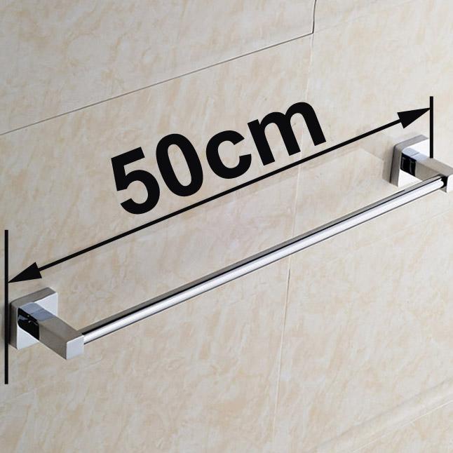 Stainless Steel Bathroom Single Towel Shelf Rack Holder Bath Towel Hanger Bar Square DesignTowel Rail Bathroom Accessories