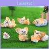 Charming Resin Fennec Fox Accessories Set Of 13 Miniature Animal Ornaments