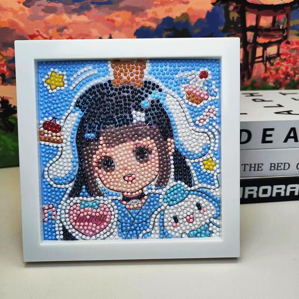 Children'S Diamond Painting Handmade Diy Masonry Painting Cartoon Diamond Sticker Bedroom Living Room Decorative Painting Photo Frame