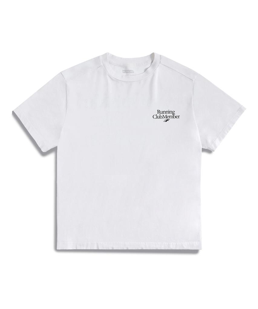 Peullukeu Crop Run Cool Dry Pigment Short Sleeve T-Shirt White Fst743C