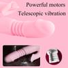 Dual Head Tongue Stretch Rabbit Vibrator 7 Frequency Vibrating Female Sex Toys G Spot Stimulation Dildo Vibrator Clitoral Stimulation Masturbation