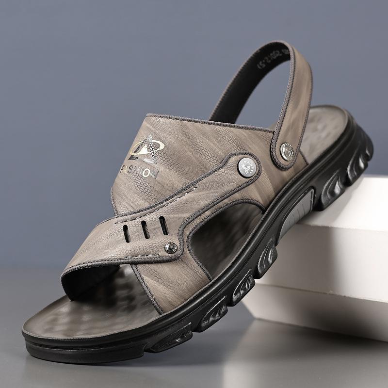 Summer sandals men's soft-soled non-slip outer wear two-purpose cool slippers men's versatile casual dad beach shoes