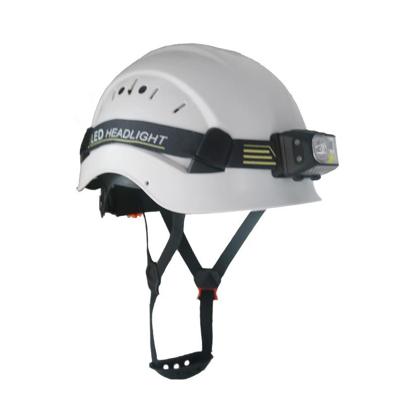 

Adult Outdoor Climbing Helmet with Headlamp One Size