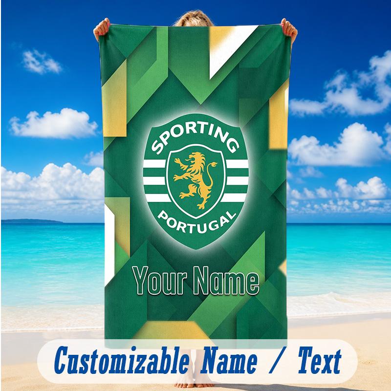 Beach Towel Custom Name Text, Quick Dry Large Towel For Beach HomeSporting CP