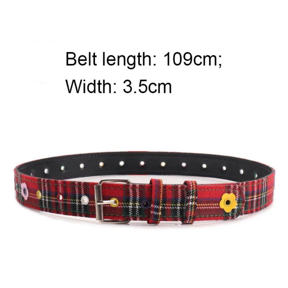 Trendy Dopamine Flower Leather Belt Metal Buckle Pu Leather Pin Buckle Waistband Casual Adjustable Waist Strap Women