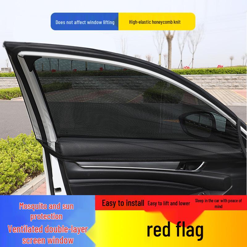 Car Mosquito-Proof Sunshade Mesh Curtain for Hongqi H5, E-HS3, H7, H9S, HS7, HS5
