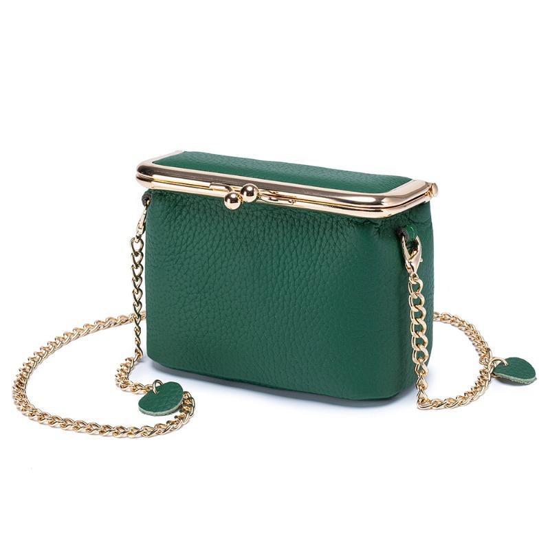 New fashion chain bag, simple and portable shoulder messenger bag, genuine leather multi-functional gold storage bag, large capacity