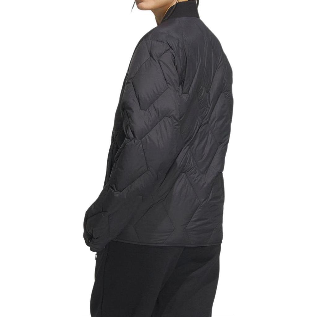 adidas Veste doudoune d'extérieur chaude pour homme, couleur unie, logo, entraînement sportif, décontractée, noir IW0775