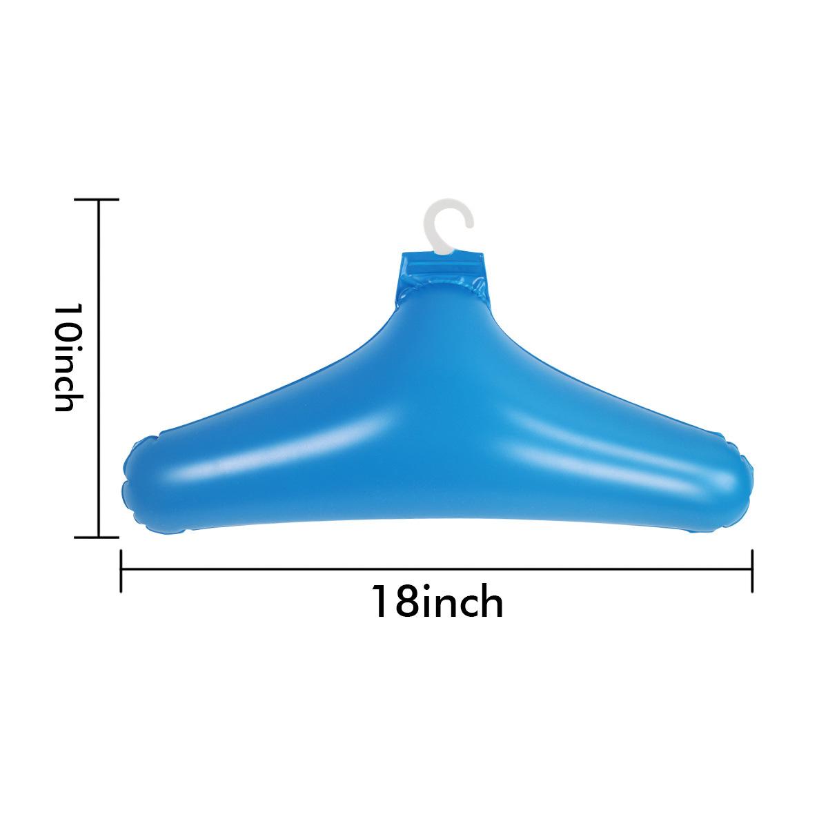 Non-slip PVC Inflatable Hanger for Travel, Easy-to-fold Plastic Material Hanger, Inflatable Hanger