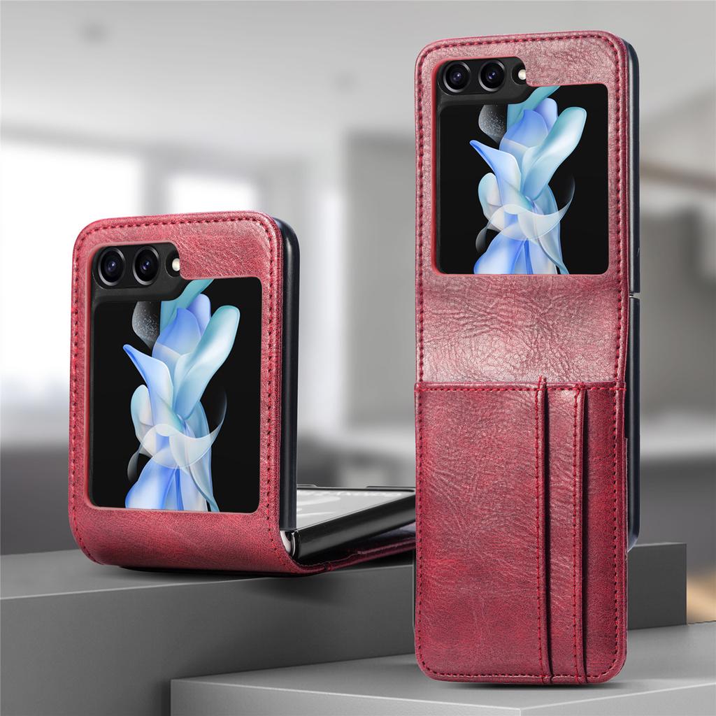 Wallet Function Case for Samsung Galaxy Z Flip7 Flip5 5G Flip6 Flip 5 7 6 Flip4 Flip3 Flip2 Flip 4 3 2 1 Card Holder Leather Bag