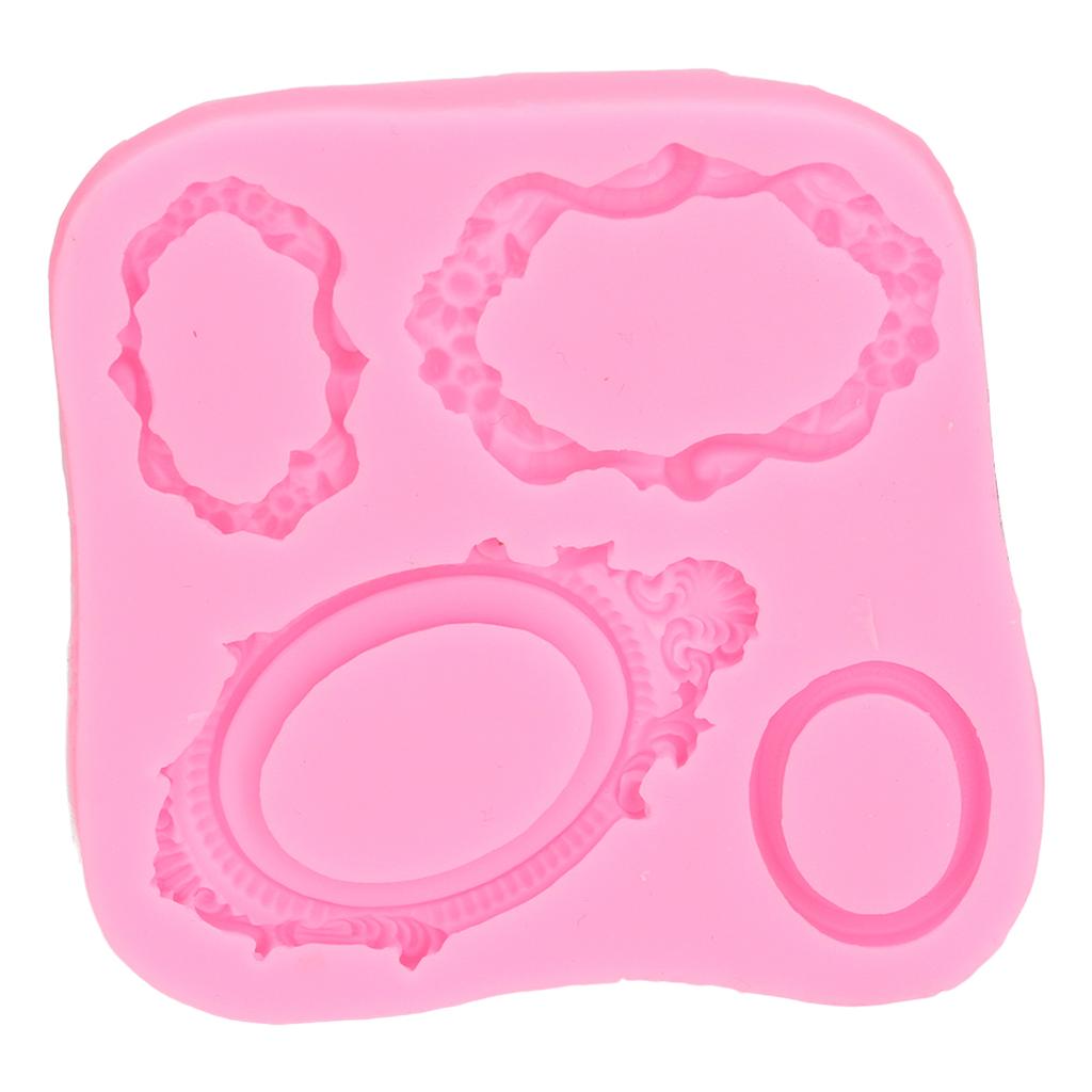 Frame Mold 4 Types Silicone Fondant Cake Chocolate Decorating Mould for Cooking Baking