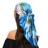 90*90cm Silk Scarf Scarftop Headwraps For Woman Fashion Four Seasons Hair Accessories Hijab Foulard Bandana Femme Headscarf