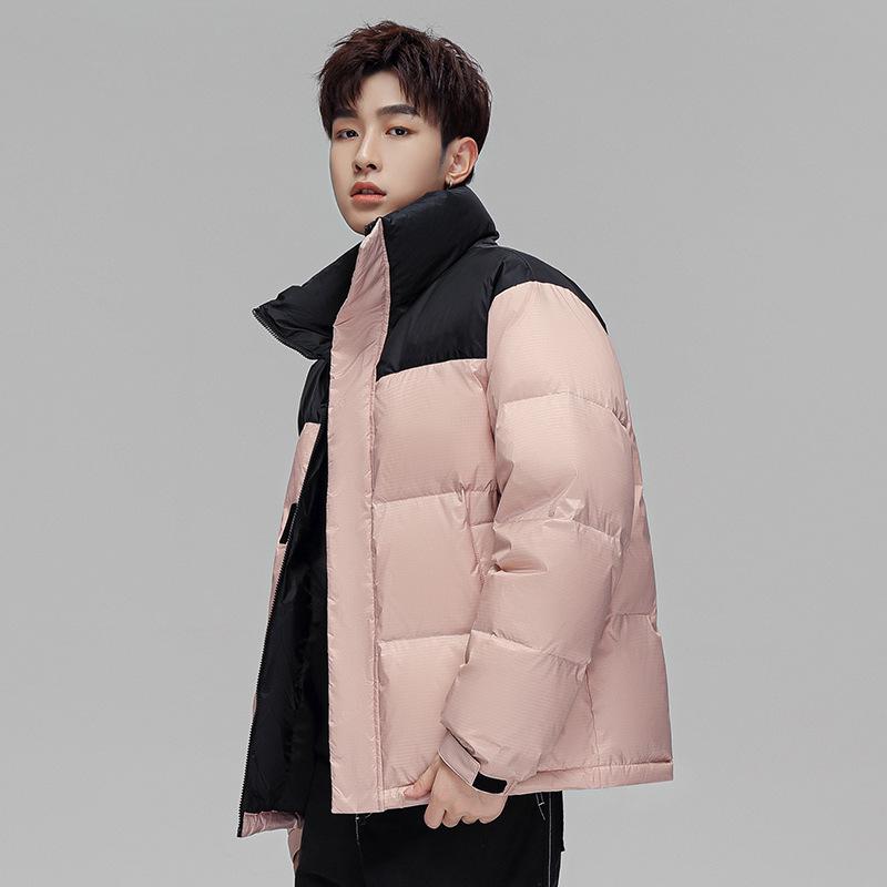 

Зимняя куртка-пуховик для пары с камуфляжным воротником-стойкой — плотная, подходящая по цвету и универсальная XL