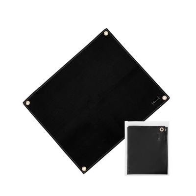 Moon Lence Fire Pit Mat Spatter Sheet 50x60cm Heat-Resistant Glass Fiber Silicone Coated Fireproof Flame Retardant Camping Grass Protection