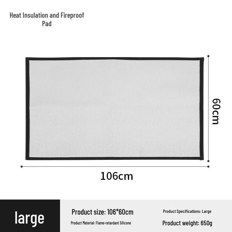 OEING Outdoor Silicone BBQ Fire Pit Mat