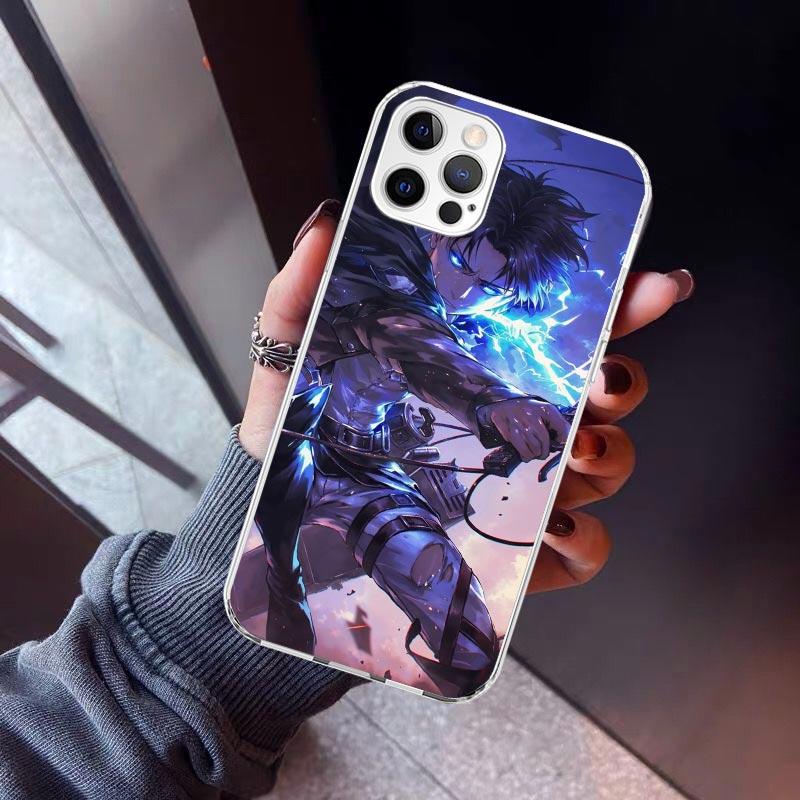 A-Attack on T-Titan Levi Phone Case For iPhone 17 Air 11 13 Mini 14 15 Plus 16 12 Pro Max 16E SE 7 8 Pattern Soft TPU Back Cover