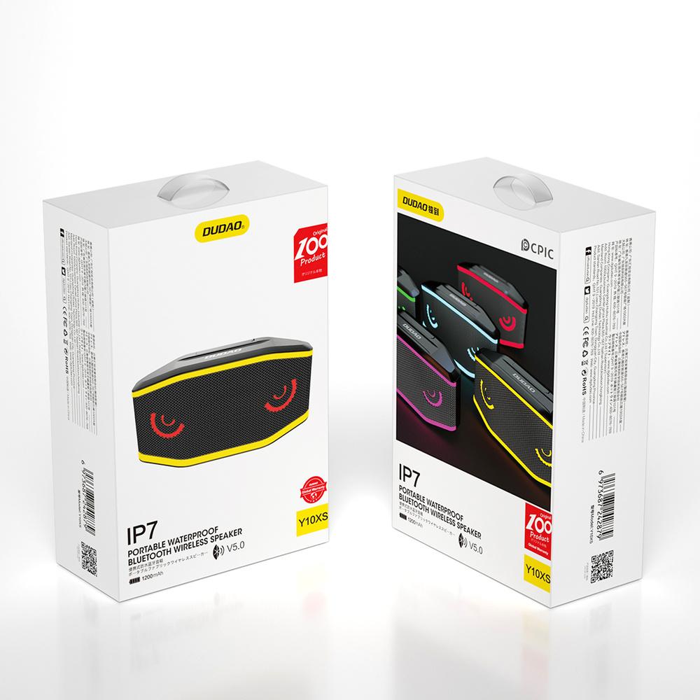 DUDAO Waterproof Ip7 Wireless Speaker Bluetooth 5.0 Rgb 5W 1200Mah Black (Y10Xs-Black)