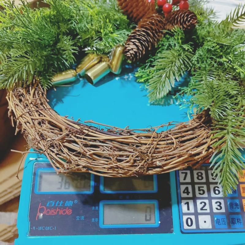 Pine Cone Bell Vine Wreath, Christmas Door Hanging with Country Style, Holiday Decor for Home Fireplace Wall Decor