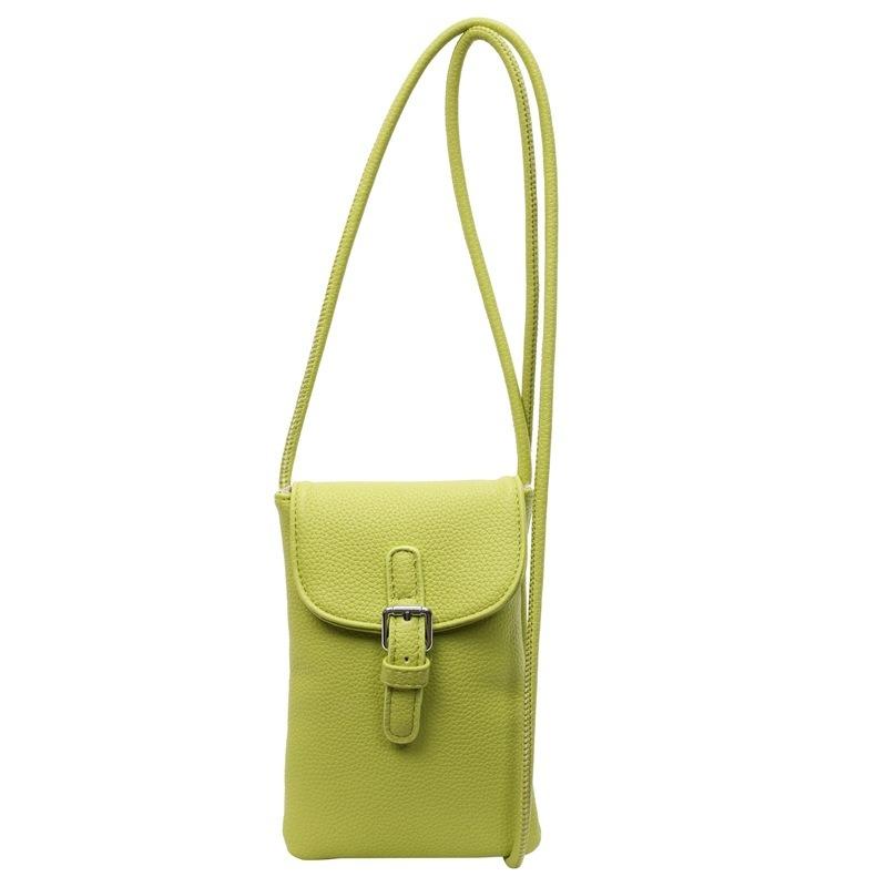 Spring and summer niche simple dopamine color lychee pattern mobile phone bag versatile commuter messenger bag bag female