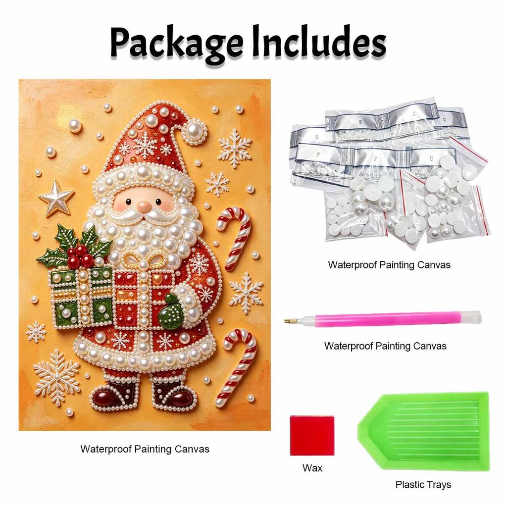 Christmas Santa Claus Pearl Painting Kit Handmade DIY Holiday Home Decoration Painting