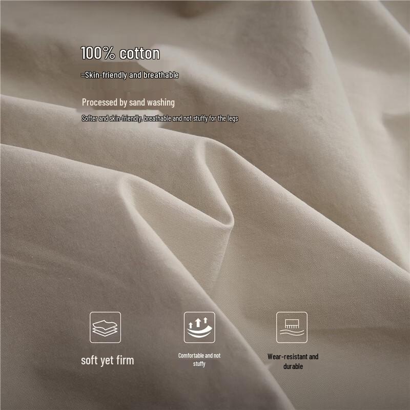 Giordano Women's Elastic Waist Pleated Pure Cotton Cropped Pants