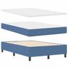 Blue and White Box Spring Bed 120 x 200 cm Cord Fabric