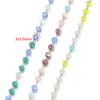 1meter 3.6mm Stainless Steel Chain Crystal Stone Beaded Chain Gold Color Coloful Beading Chains for Necklace Jewelry Making DIY