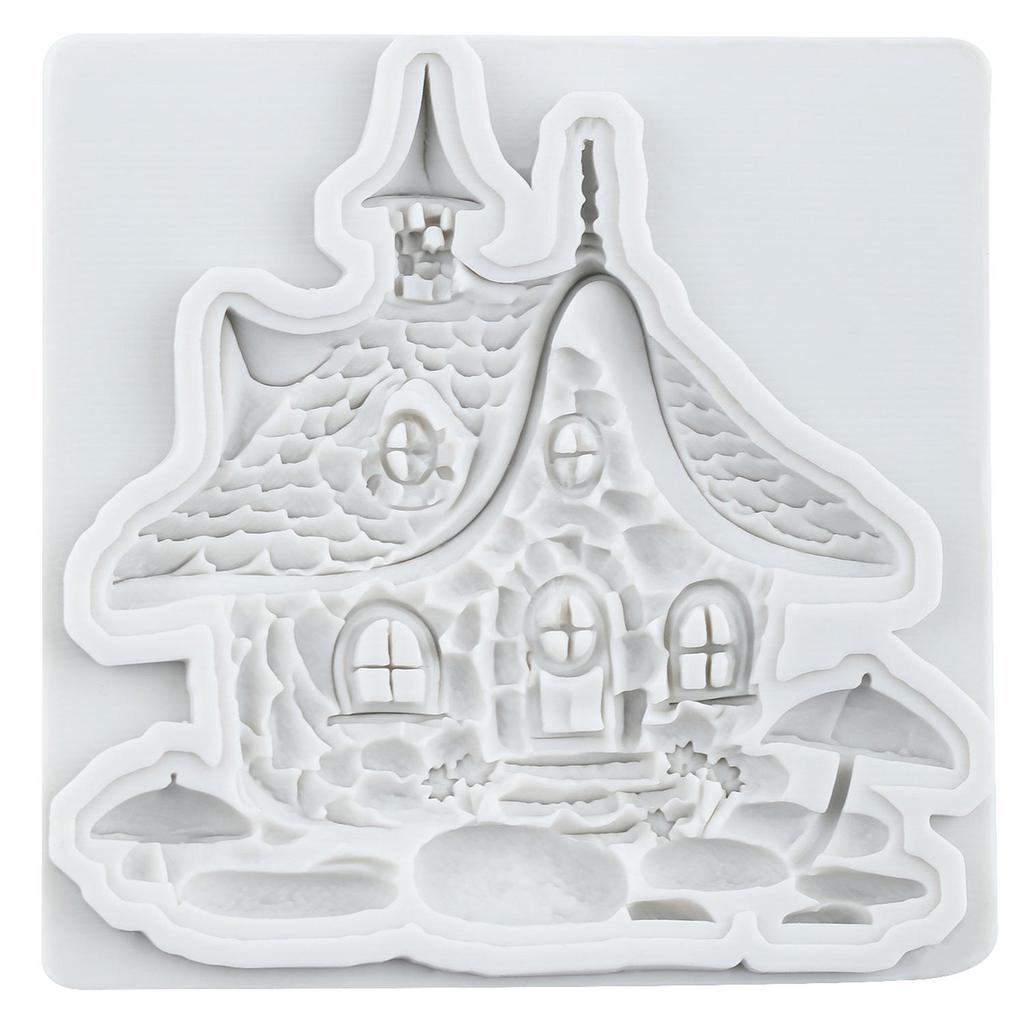Fairy Garden House Silicone Molds Fairy House Fondant Mold Cake Decorating Tools Cupcake Topper Chocolate Candy Craft Gum Paste Polymer Clay