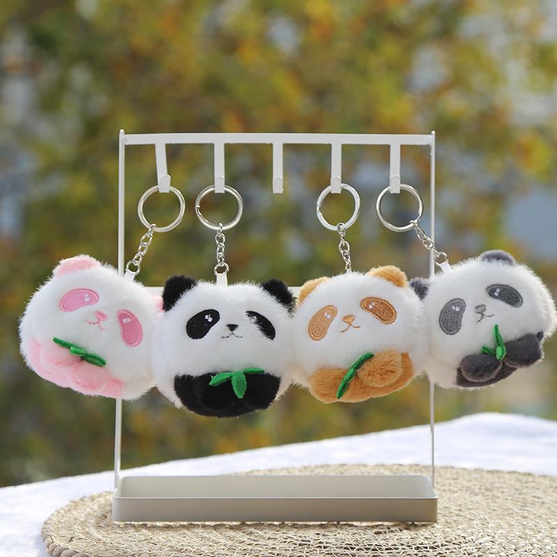 Adorable Panda Claw Machine Pendant Plush Backpack Keychain Doll