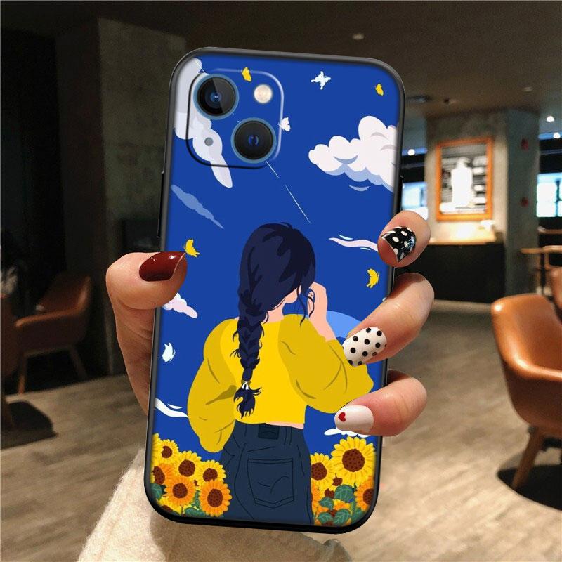 IK27 Fashion Girl Coffee Book Case for Samsung A11 A12 A13 A15 A52S A53 A55 A56 A70 A71 A72 A73 F06 F16 F56 S10 Plus S10e