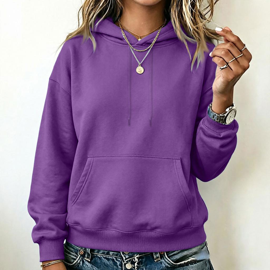 Women's Casual Hoodie with Pockets Loose Fit Pullover Top