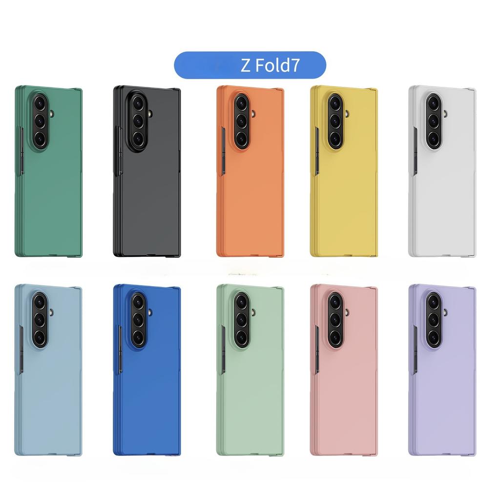 PC Skin Texture Hard Shell Phone Case for Samsung Galaxy Z Fold 7 6 5 3 4 ZFold7 with Hinge Protection Cover