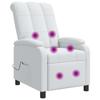 Massage Relax Chair White Fabric