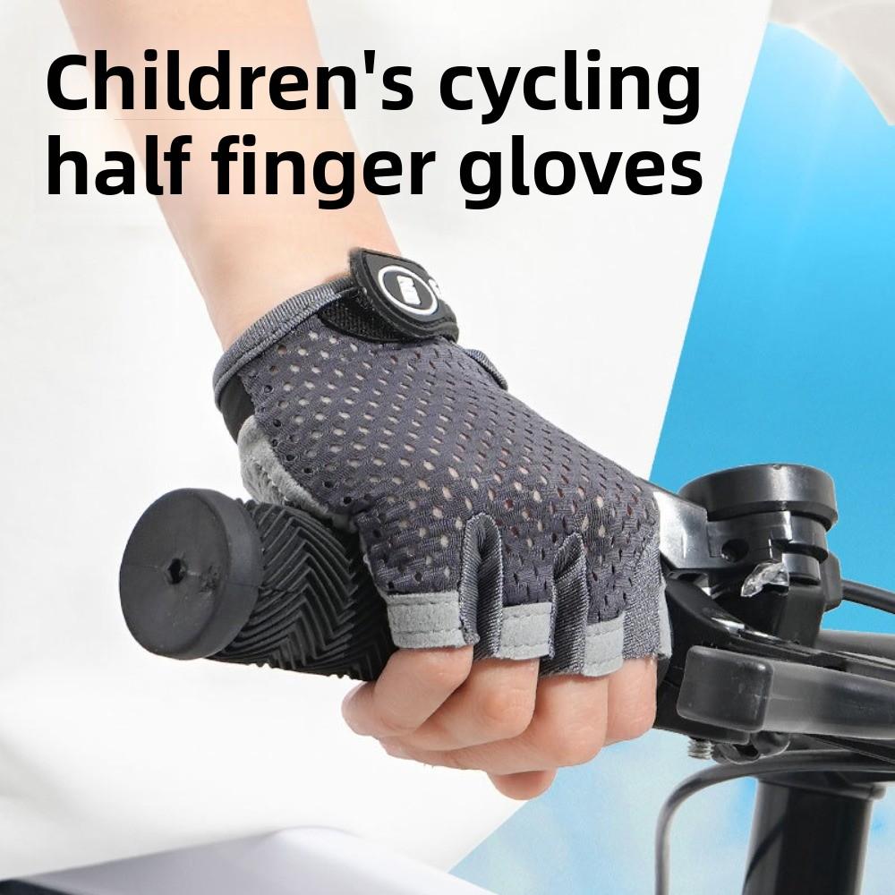 Anti-Slip Kids Sports Gloves Half Finger Kids Cycling Gloves  Boys and Girls